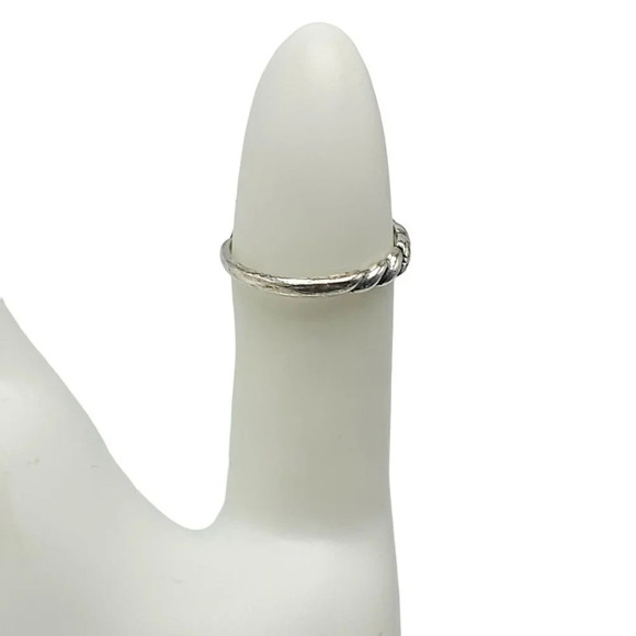 Sterling Silver Twisted Band Ring Size 7 Vintage - Picture 3 of 6
